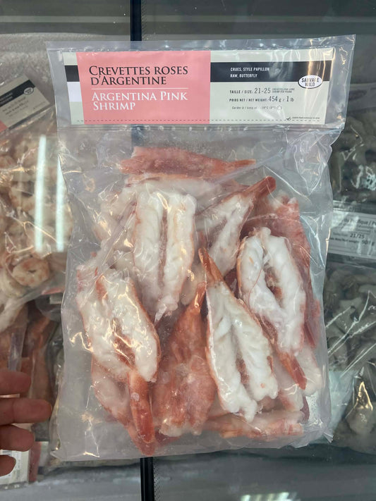 Crevettes Roses D'Argentine Papillon Crues